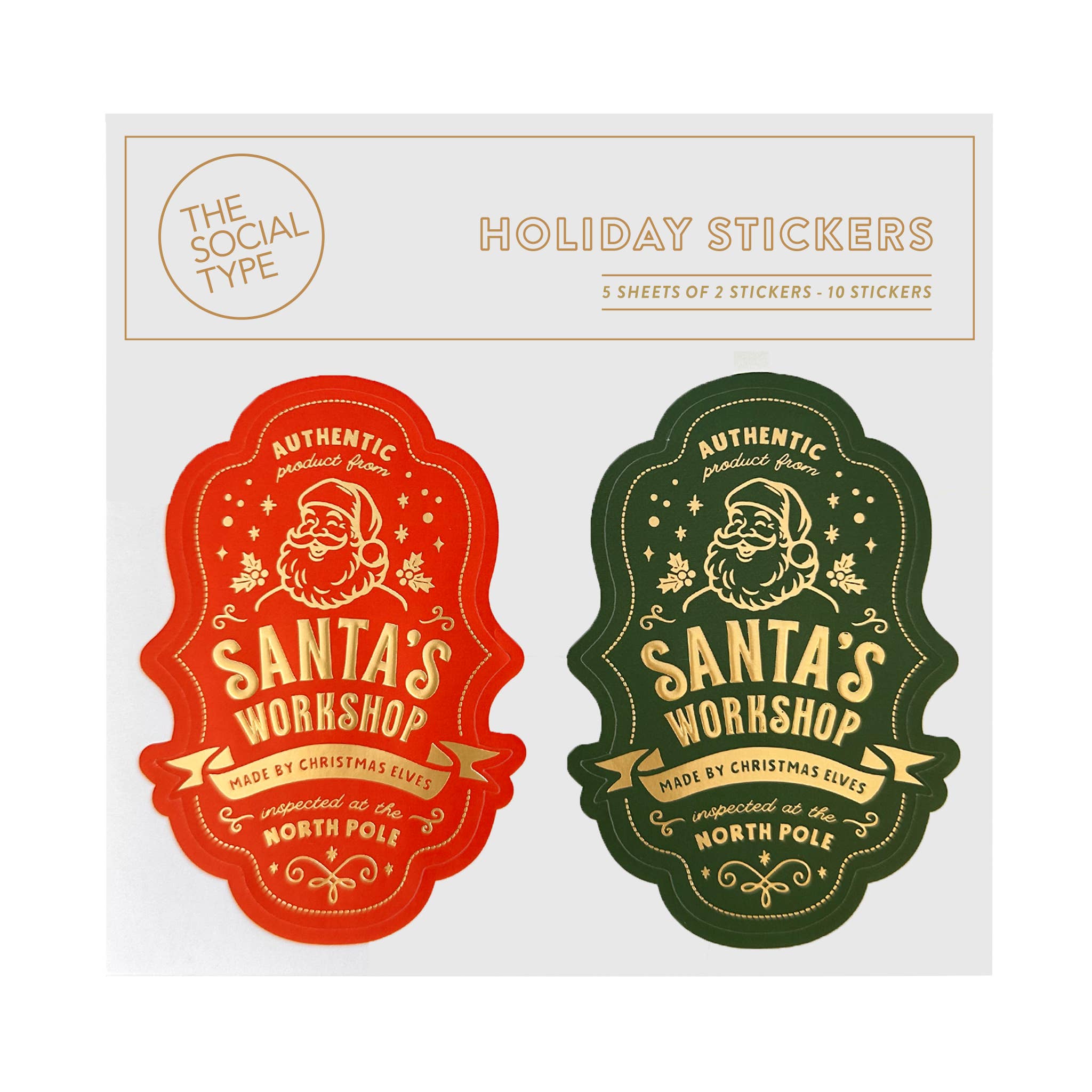 Santa's Workshop Holiday Sticker Sheets, photo 1 of 2