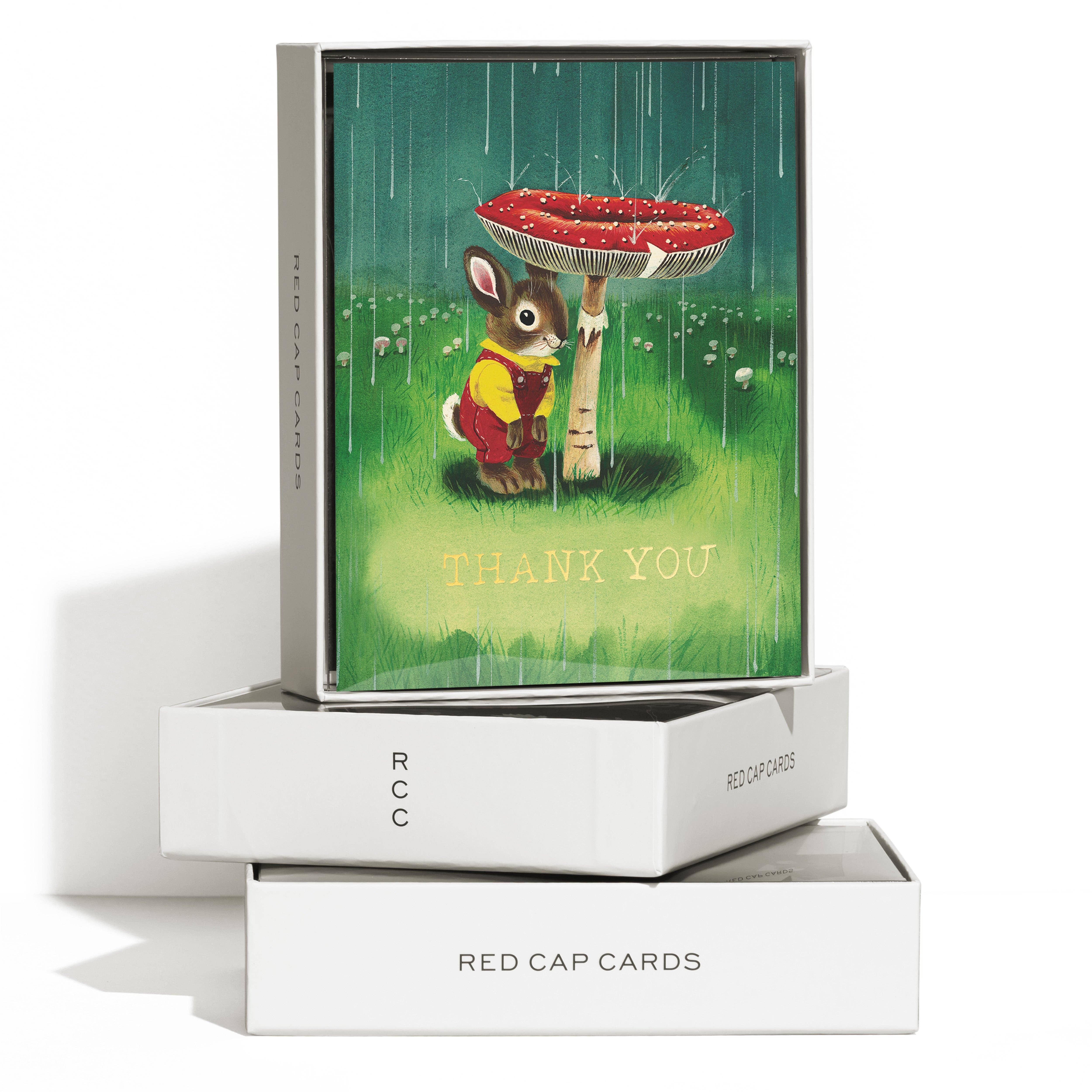 Richard Scarry Bunny and Mushroom greeting card: Single, photo 2 of 2