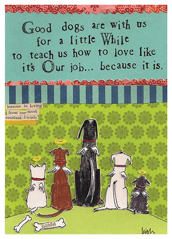 GOOD DOGS PET SYMPATHY GREETING CARD 4.5 x 6.25"