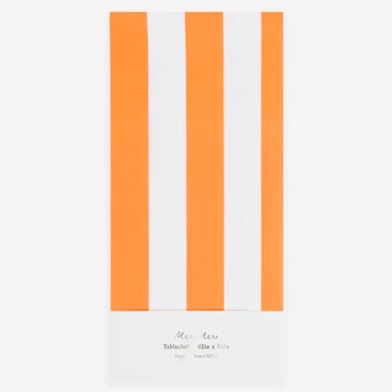 Meri Meri Orange Striped Paper Tablecloth, photo 1 of 3