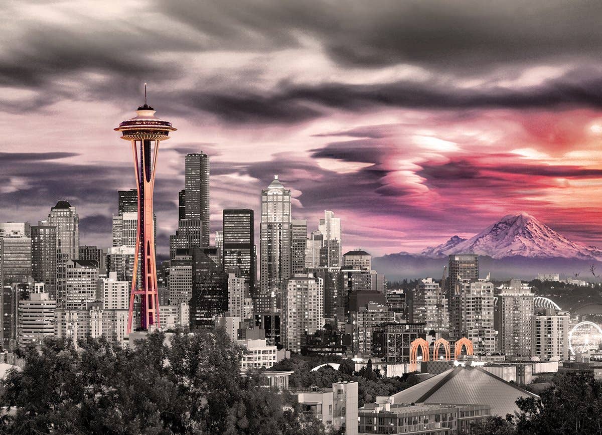 Seattle City Skyline 1000pc Puzzle, photo 2 of 3