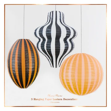 Stripy Halloween Paper Lanterns, photo 6 of 6