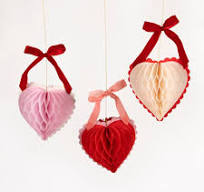 Honeycomb Heart Decorations