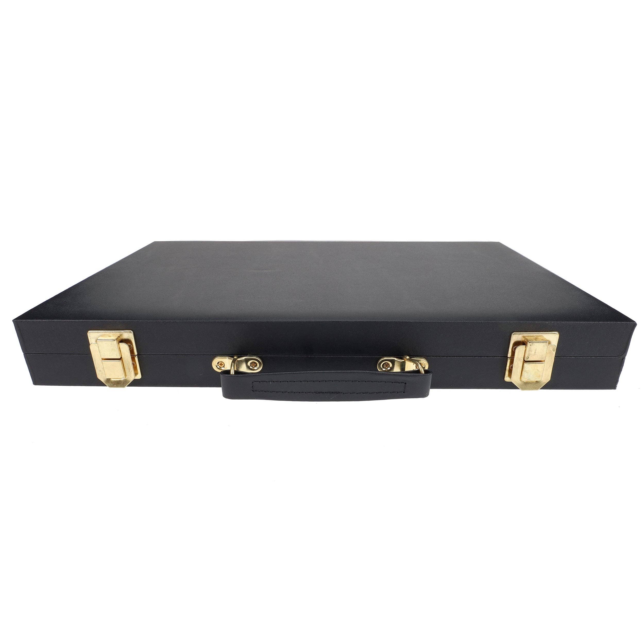 WE Games Black Leatherette Backgammon Set, 14.75 inches, photo 8 of 8