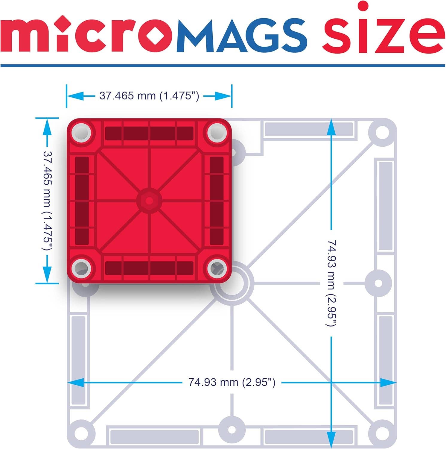 Magna-Tiles MicroMAGS 26-Piece Travel Set, photo 5 of 7