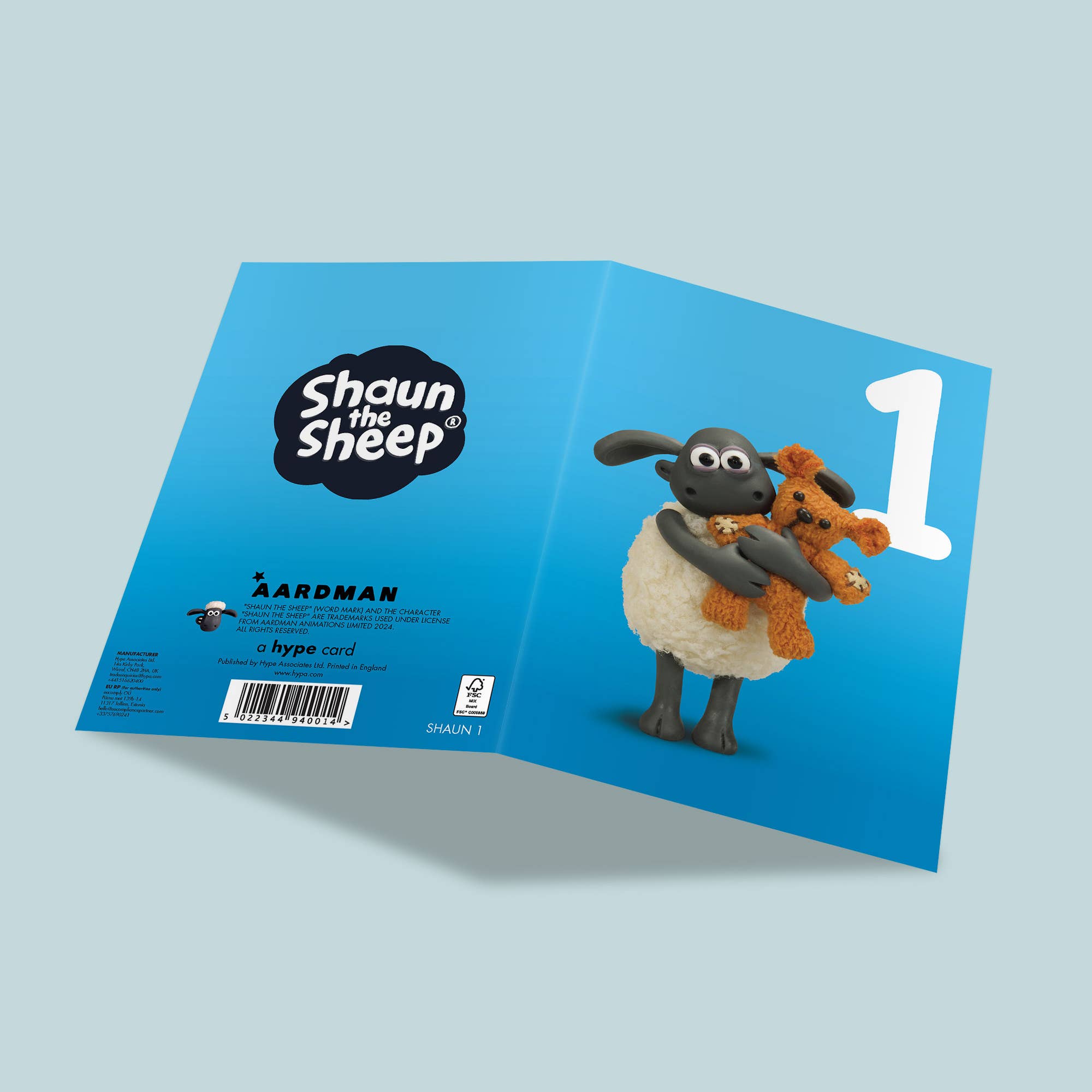 Birthday Card | Shaun the Sheep | 1 Year Old, photo 2 of 2