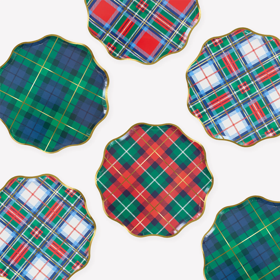 Meri Meri Tartan Mix Side Plates, photo 1 of 3