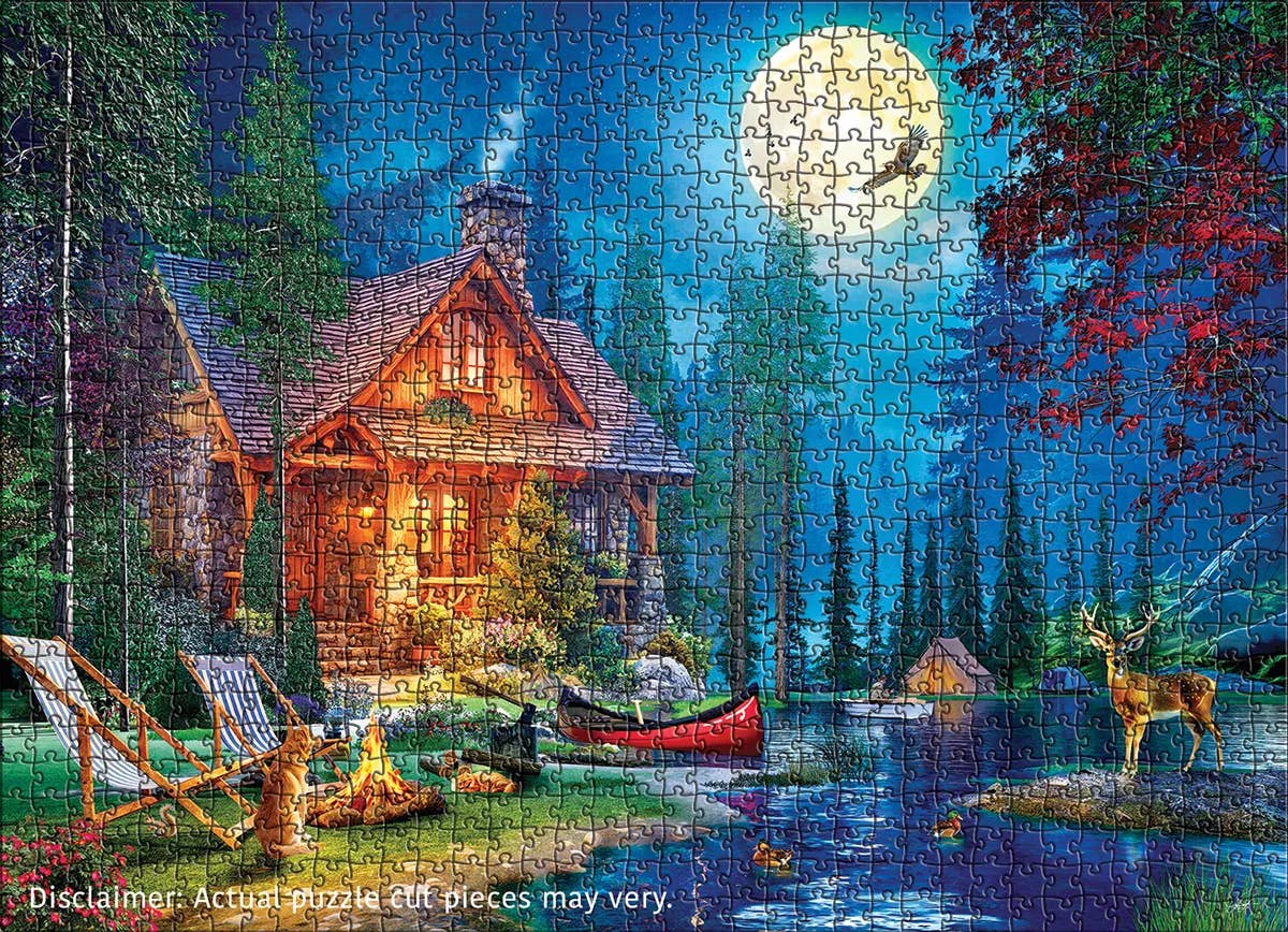 Moon Lake Cabin 1000pc Puzzle, photo 3 of 3