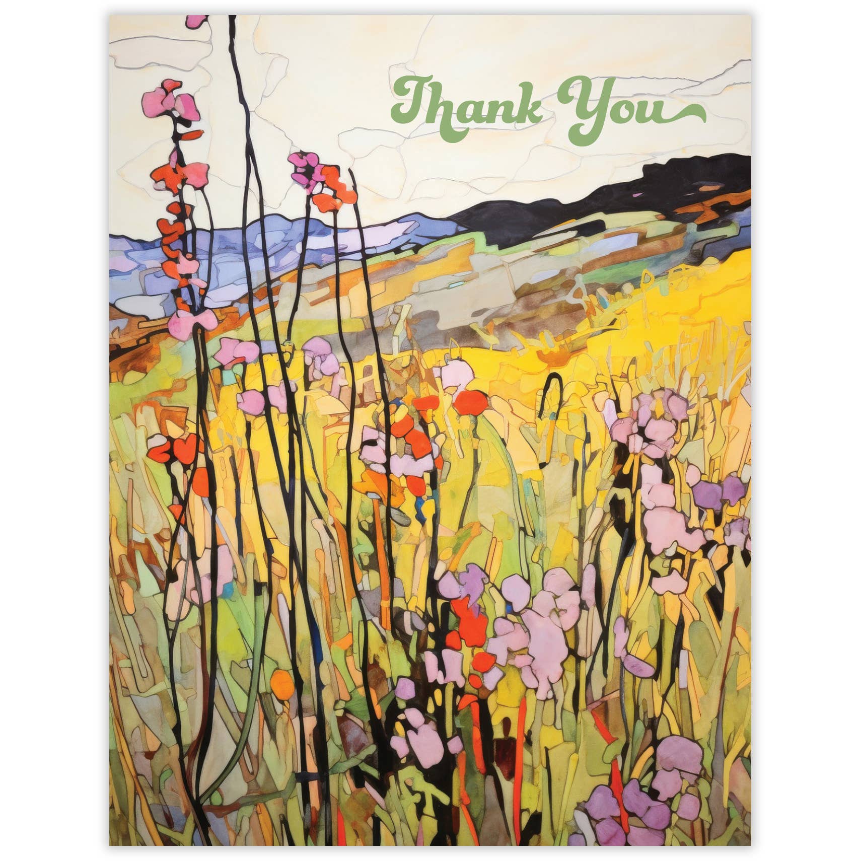 Waterknot Wildflower Bouquet – Recycled Thank You Card, photo 1 of 3