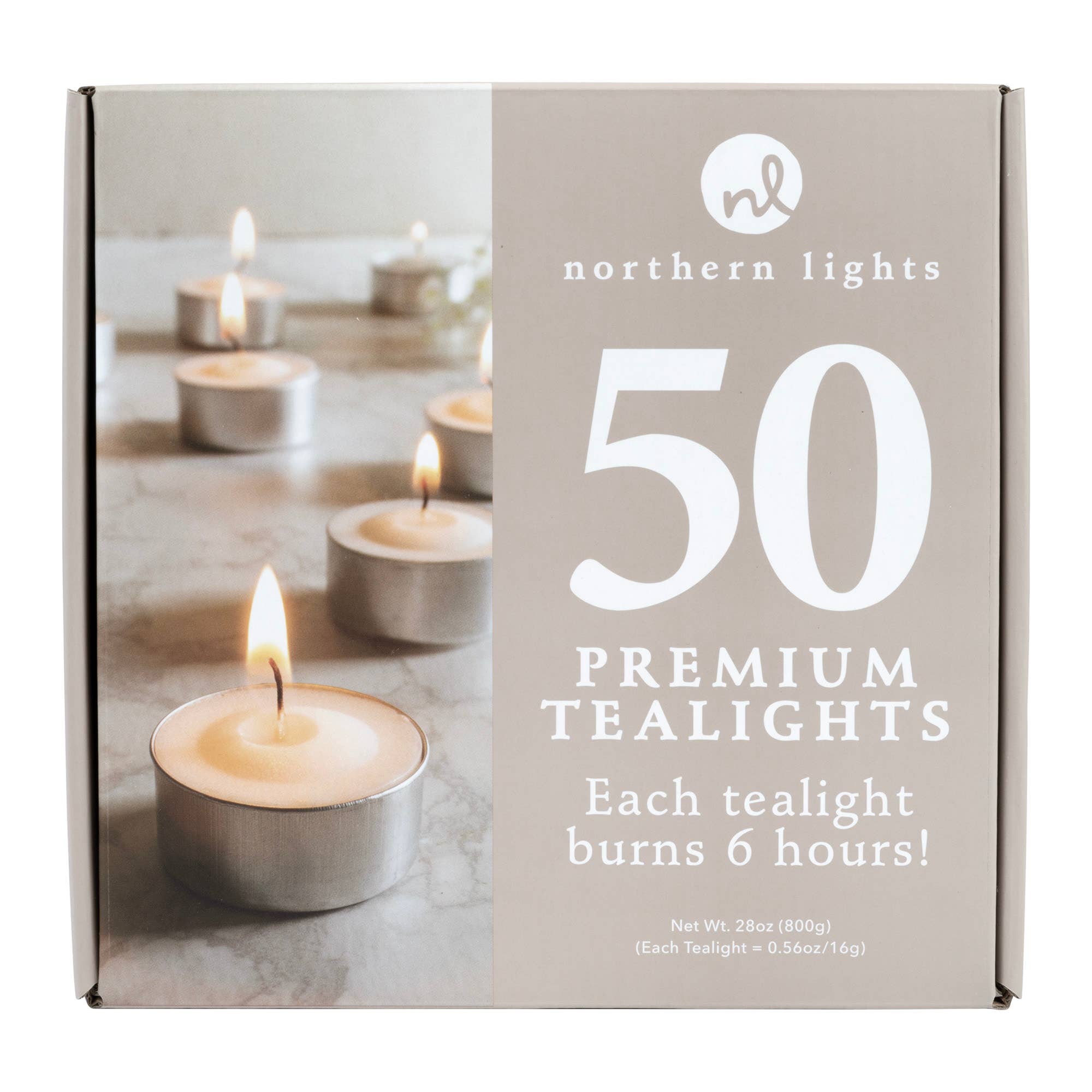 Unfragranced Tealight Candles - 50pc Box, photo 1 of 5