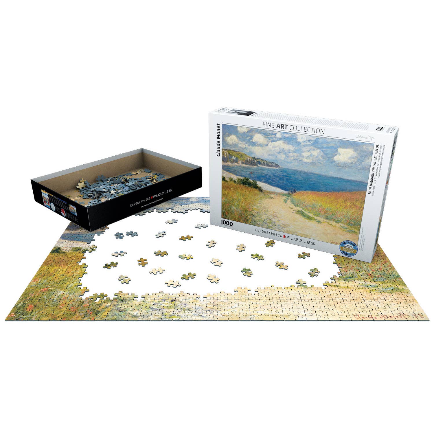Claude Monet - Path Through the Wheat Fields 1000pc Puzzle, photo 3 of 3