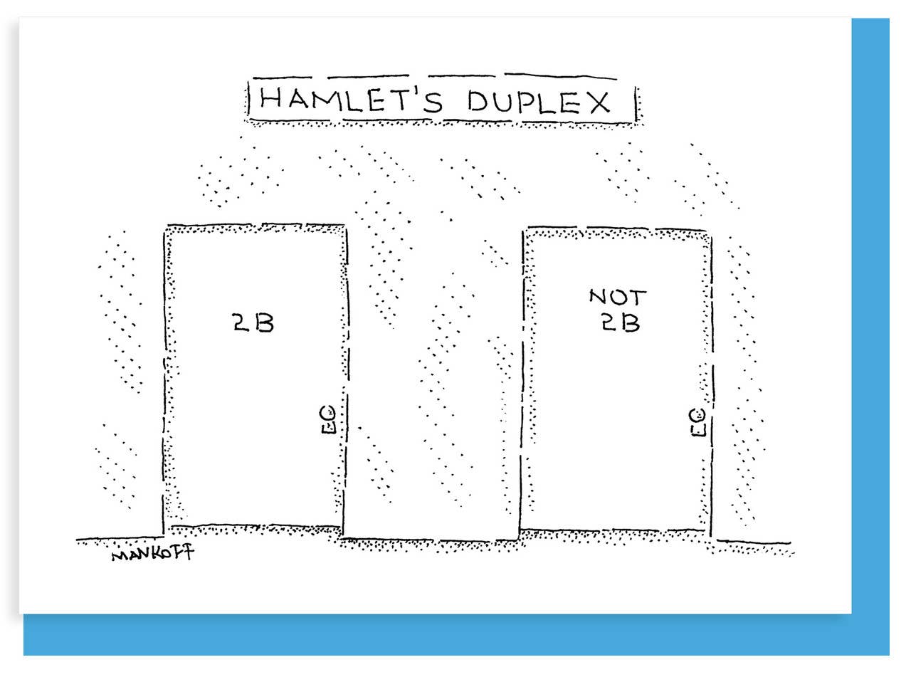 Hamlet's Duplex - Cartoon Greeting Card