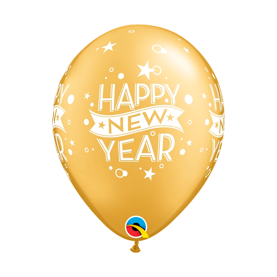 Happy new online year balloons