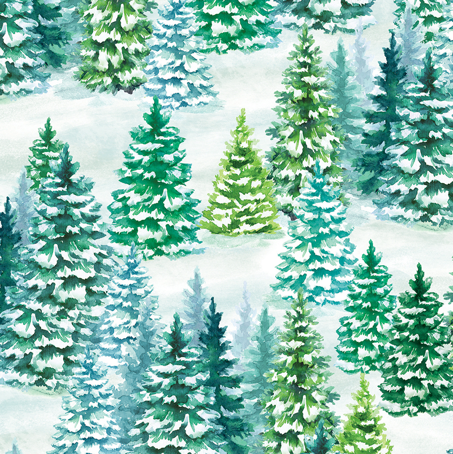 Holiday Forest Christmas Gift Wrap Christmas Wrapping Paper 