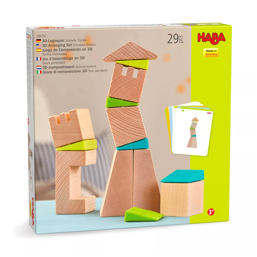 Wooden Wobbly Tower Stacking Blocks Game